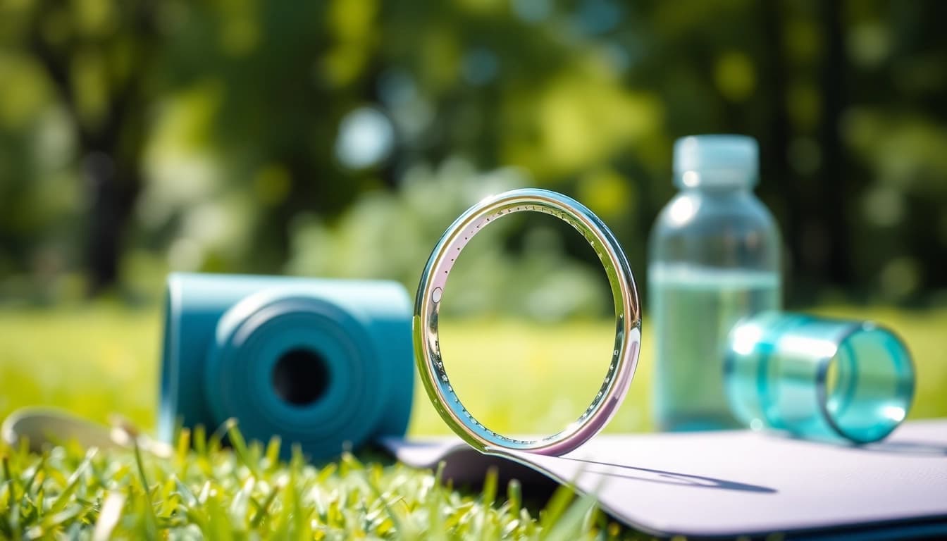 Health Ring showcased in an outdoor setting, emphasizing wellness and fitness.