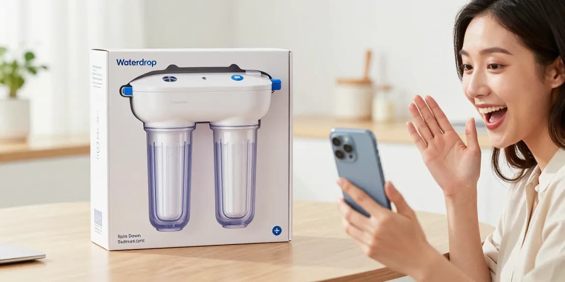 Waterdrop Spin Down Sediment Filter product review for online shoppers, showcasing best deals on e-commerce platforms.