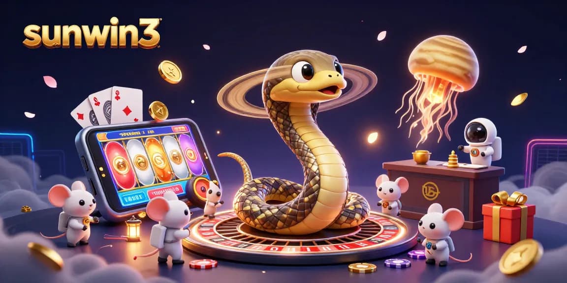 Experience thrilling gameplay with sunwin3 as mice bet on a celestial roulette wheel in a vibrant, cosmic casino scene.