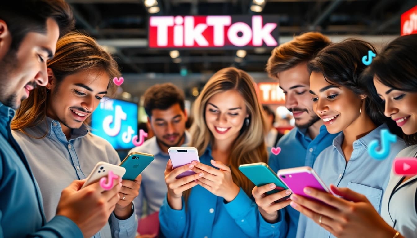 tiktok いいね 購入を促進するためにソーシャルメディアを利用する様子。