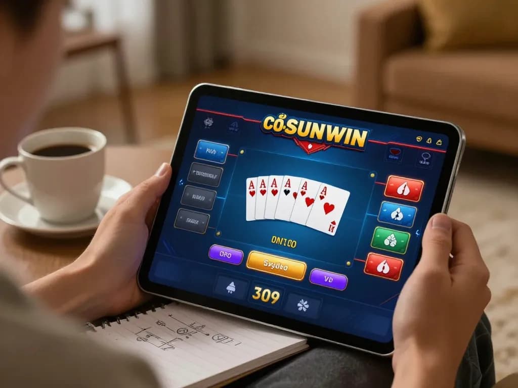 CỔNG GAME SUNWIN online poker session as a player engages with betting strategies and vibrant game interface.