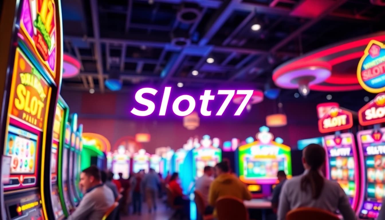 Menangkan pengalaman Slot77 dengan pemain penuh semangat di kasino yang ceria.