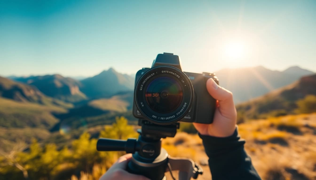 Capture high-quality images with the Insta360 X5 in a dynamic outdoor setting.