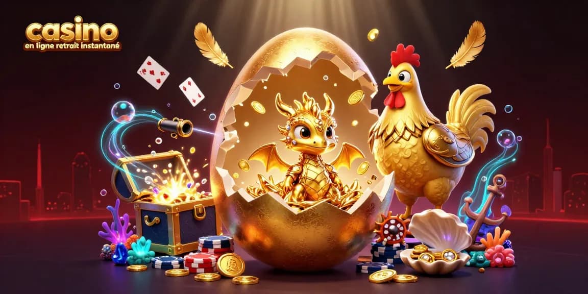 Gagnez avec le casino en ligne retrait instantané, illustrant une aventure dynamique et palpitante.