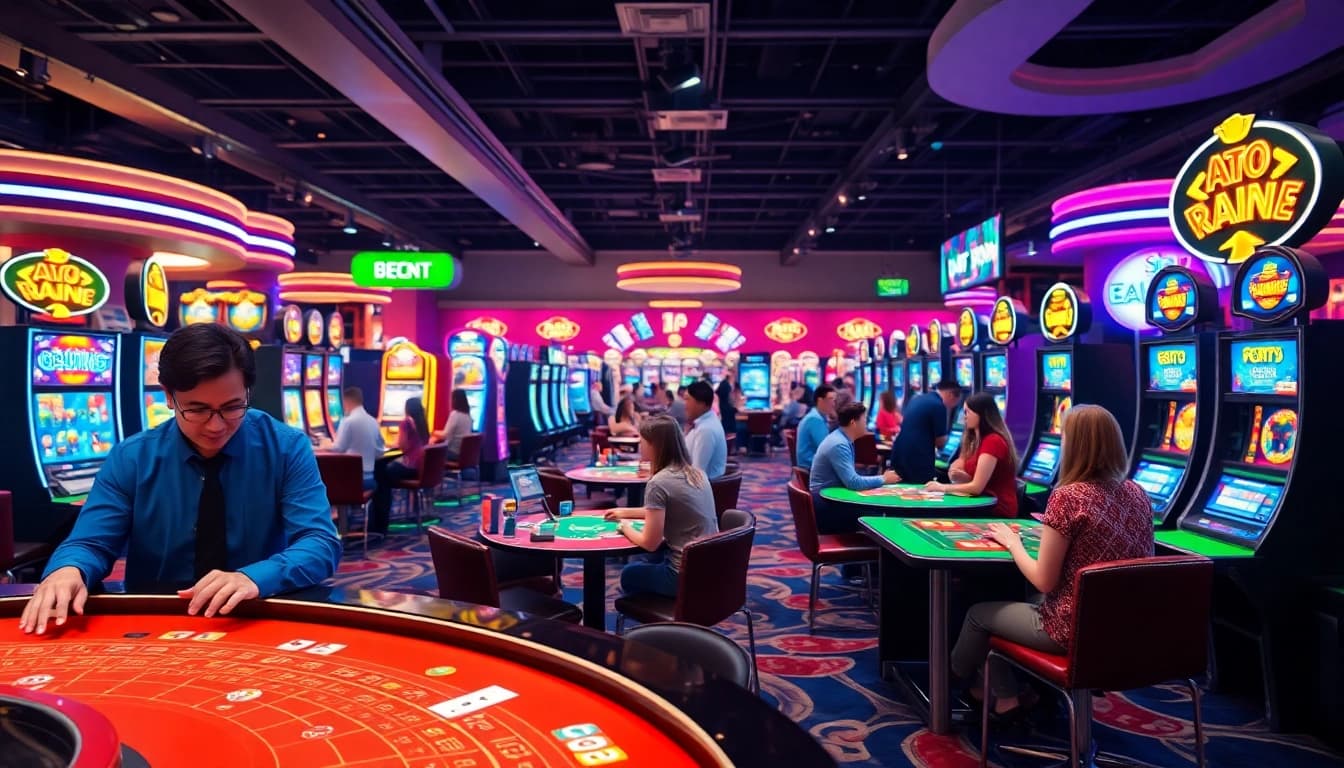 Experience thrilling gameplay at a Non gamstop casino UK with vibrant interactions and dynamic atmosphere.