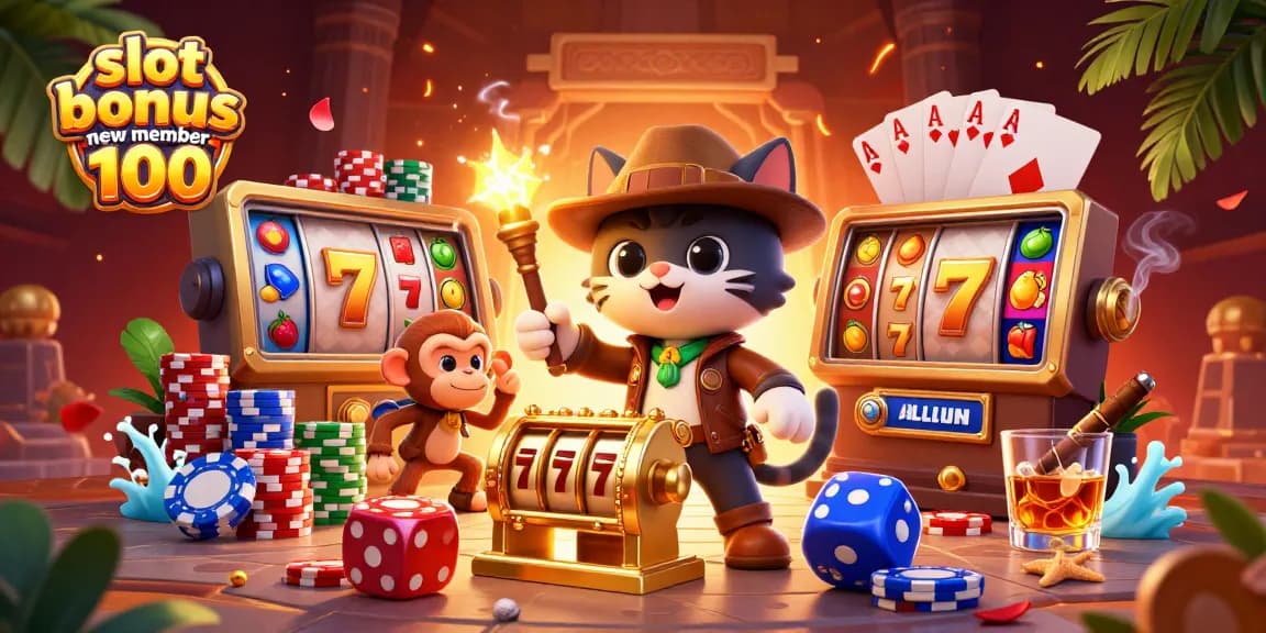 Claim your slot bonus new member 100 with exciting gaming visuals and rich details.