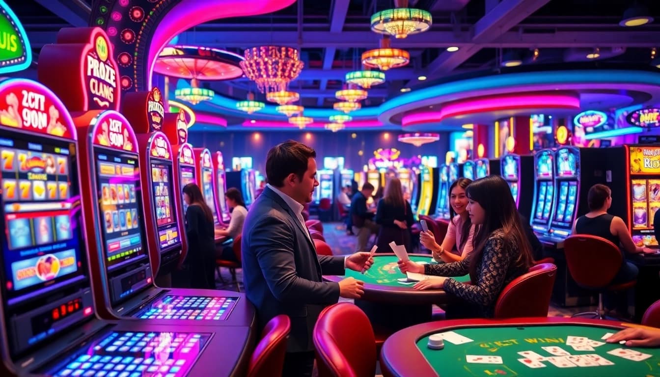 Bandingkan pengalaman bermain di bbni4d dengan slot mesin berwarna-warni dan para pemain yang penuh semangat.