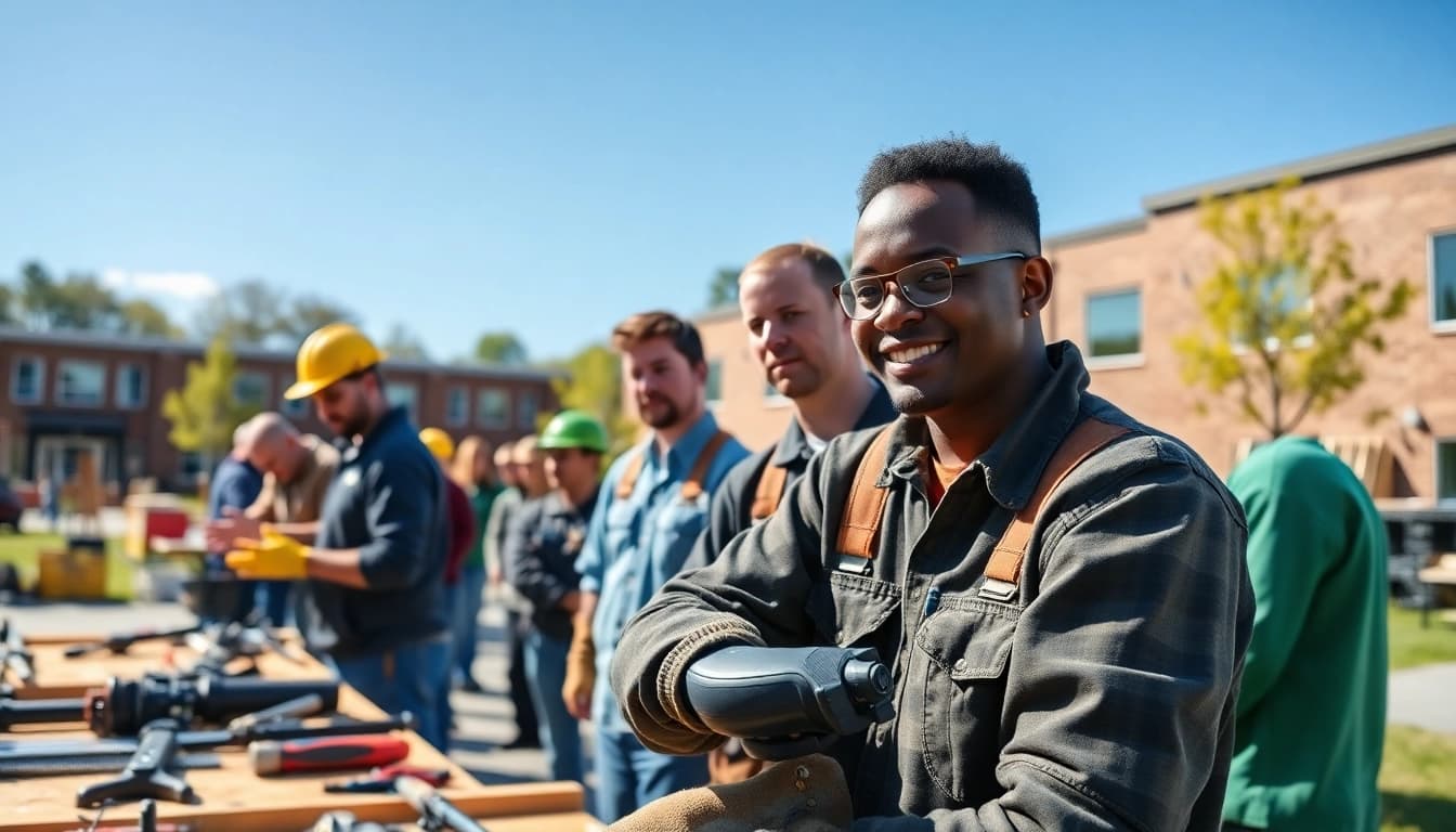Engaged students at a Trade School In Tennessee learning practical skills in a vibrant campus environment.