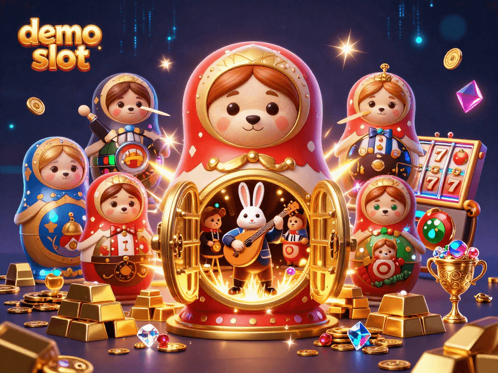 Catch the thrill of demo slot action in an ultra-detailed 3D casino scene with exciting characters and treasures.
