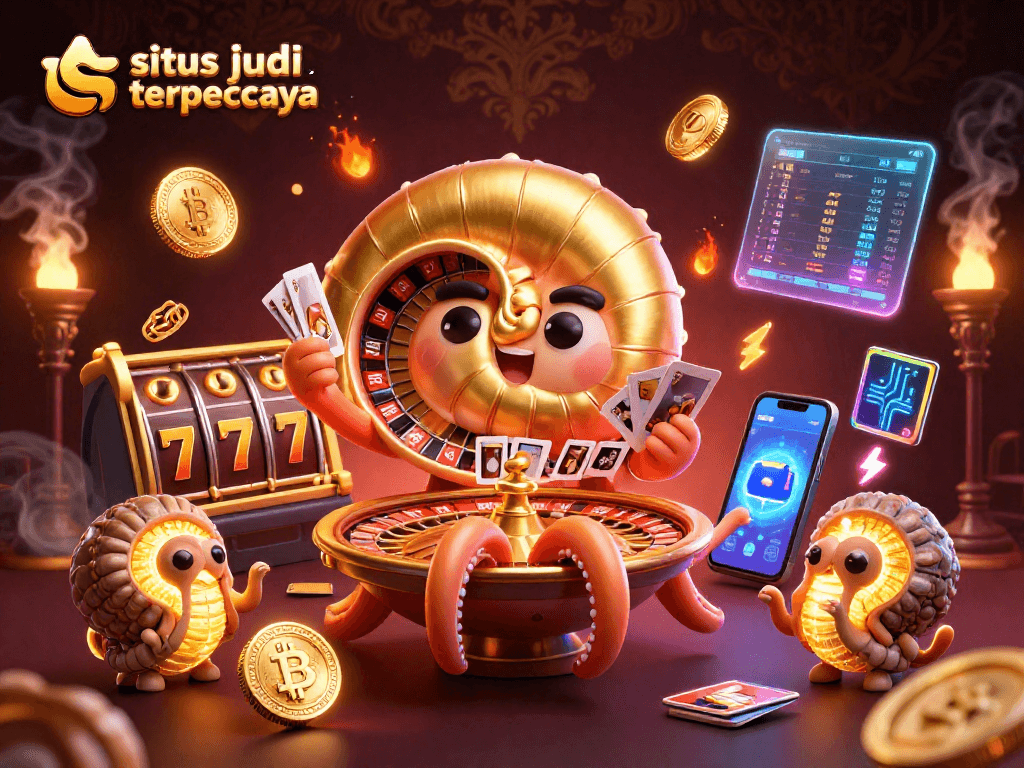Visualisasi taruhan di situs judi online terpercaya menggamblingkan permainan slot dengan elemen slot yang berkilau.