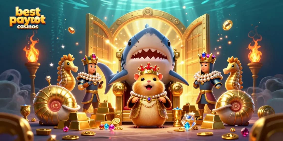 Join the action at the best payout casinos with the golden hamster king and treasure jackpot.
