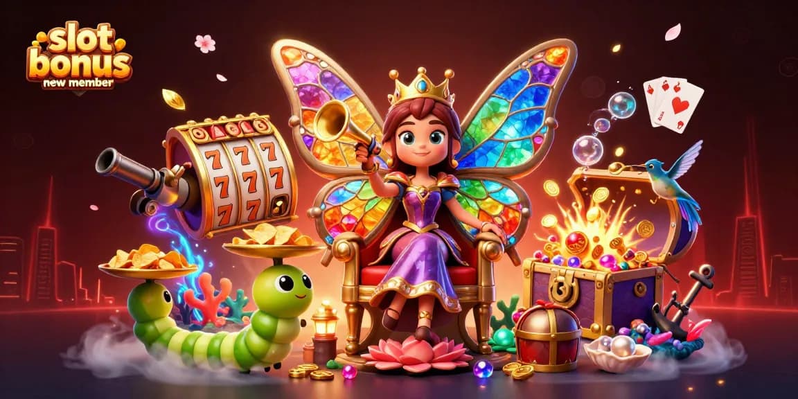 Engage with thrilling slot bonus new member offers featuring lively characters and vibrant casino elements.