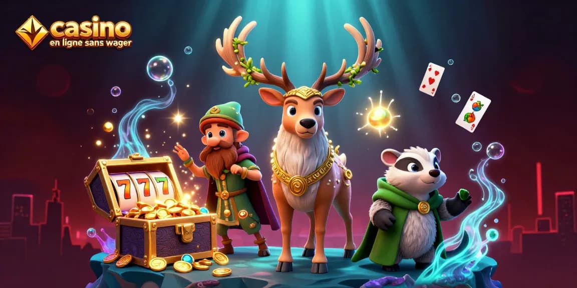 Vivez des expériences de jeu passionnantes au casino en ligne sans wager avec des personnages fantaisistes en 3D et des éléments de machines à sous.