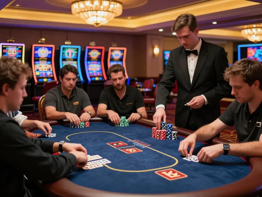 Rasakan kegembiraan poker di kasino Paris888 dengan para pemain dan suasana yang meriah.