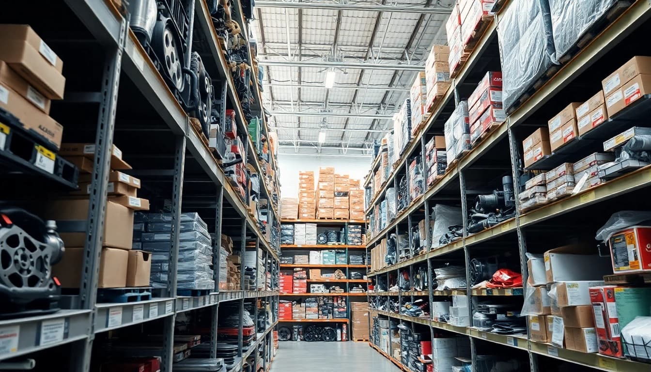 Discover quality automotive parts at https://factoryoemsupply.com/, featuring organized shelves of OEM products.