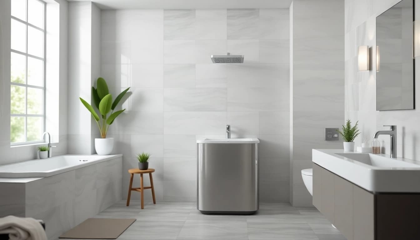 Erkunden Sie die elegante sonni Duschkabine in einem modernen Badezimmer mit stilvollem Design.