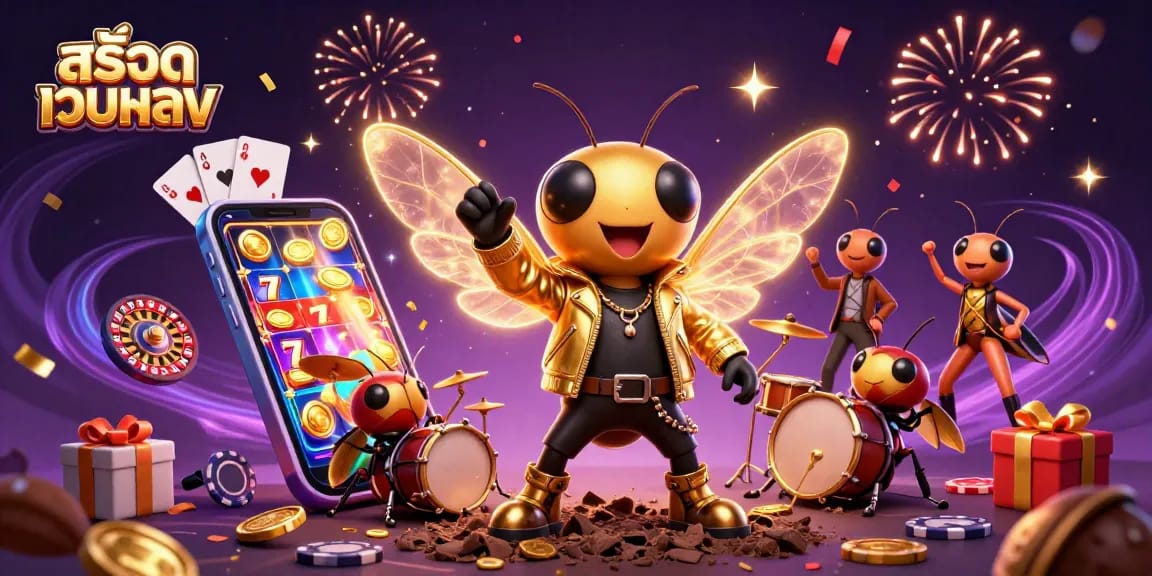 Experience vibrant gaming at สล็อตเว็บตรง with a rock star-inspired 3D carnival scene