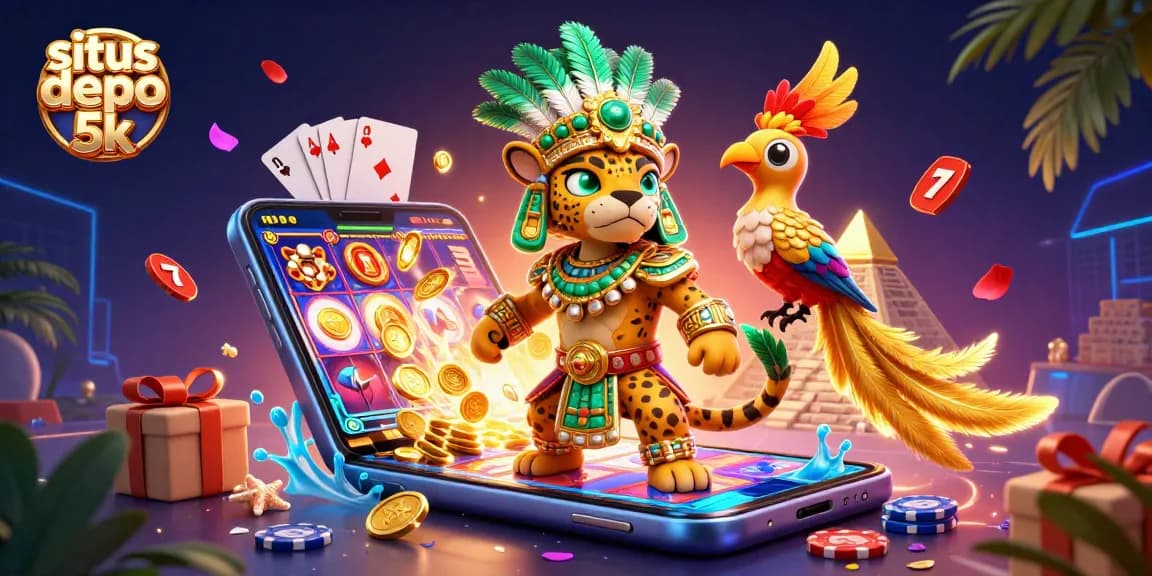 Mendapatkan kemenangan maksimal di situs depo 5k dengan simbol keberuntungan 7 merah dan jackpot besar.