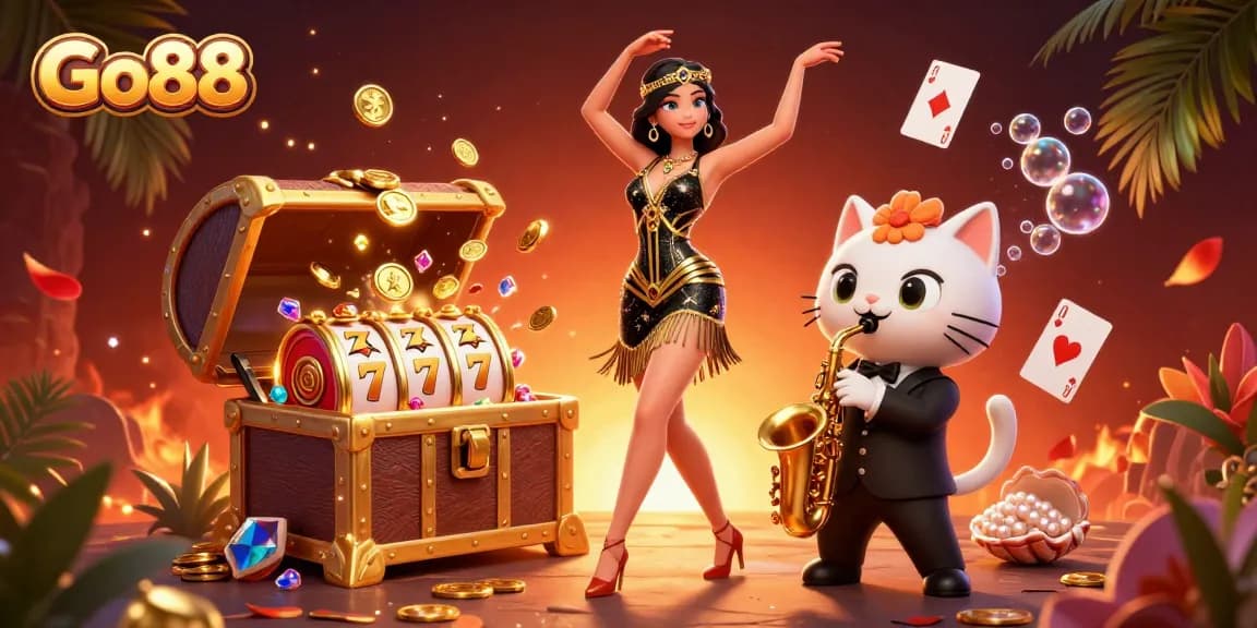 Experience the excitement of Go88 with vibrant slot games and captivating characters.