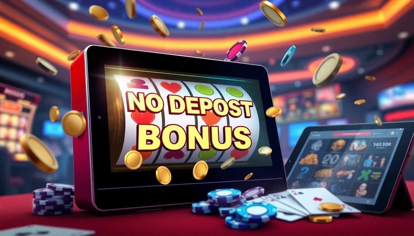 Engaging visual representation of no deposit bonuses featuring vibrant casino elements.