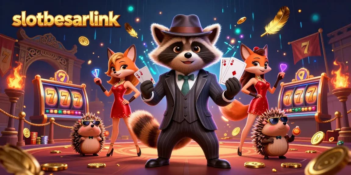 Engage in thrilling casino adventures with slotbesarlink characters in a vibrant 3D scene showcasing action and excitement.