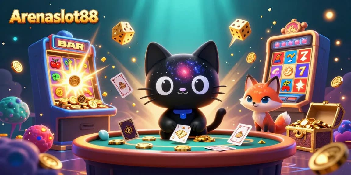Arenaslot88 menarik pemain dengan suasana kasino bertema luar angkasa yang penuh warna dan jackpot menarik.