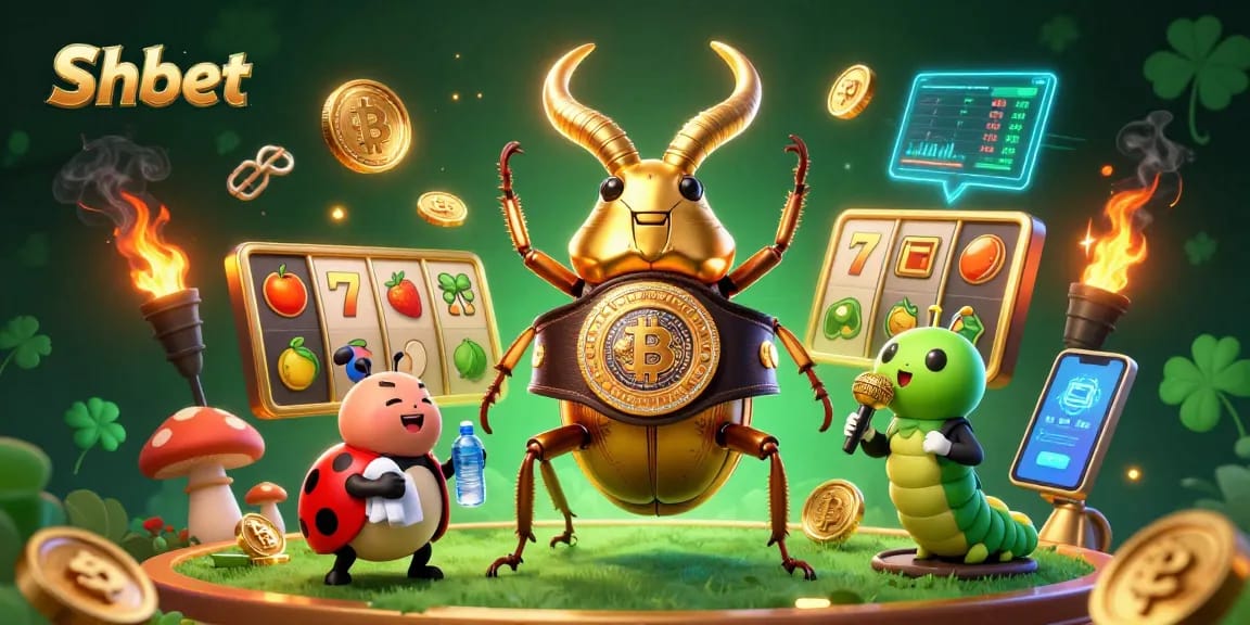 Experience winning strategies with Shbet's vibrant casino scene featuring slot reels and 3D characters.