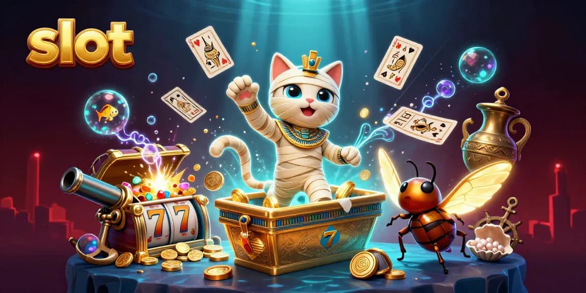 Spin the slot with a vibrant Egyptian theme featuring colorful characters and glowing treasures.