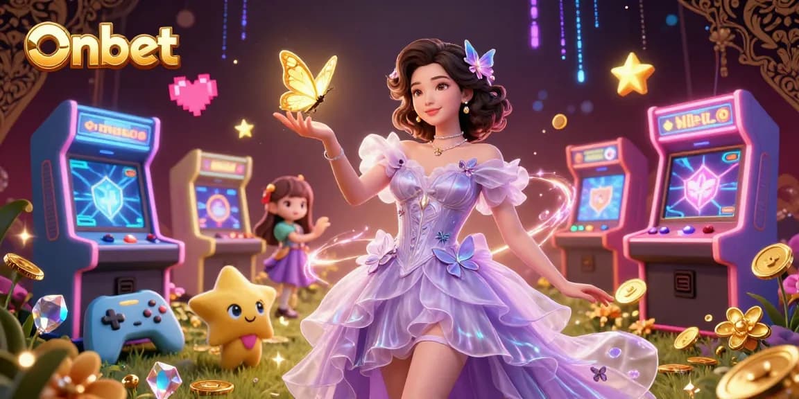 Experience vibrant gaming at onbet with stunning visuals and engaging characters in a rich casino-themed scene.