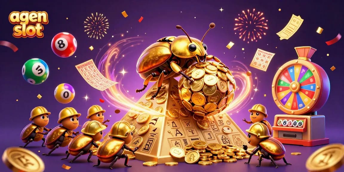 Visualisasi menarik agen slot dengan detail luar biasa, menggambarkan kegembiraan permainan slot.