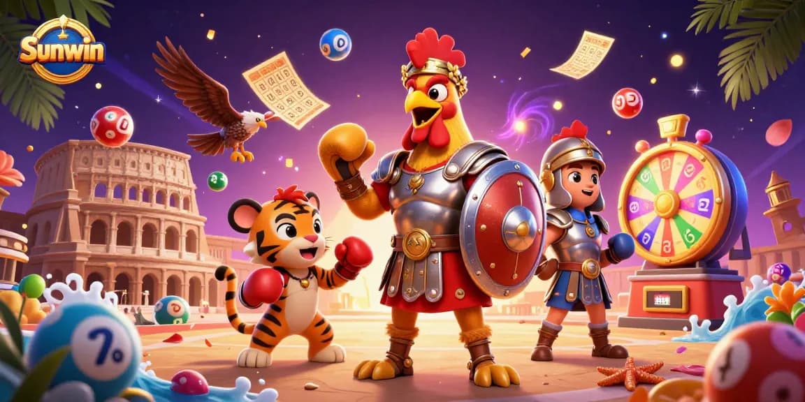 Engage with Sunwin to experience thrilling casino action in a vibrant, cartoon-style arena.