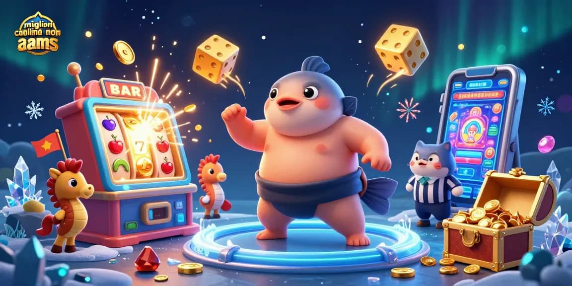Vivi l'emozione dei migliori casinò online non AAMS con vivaci illustrazioni 3D di elementi di casinò emozionanti.