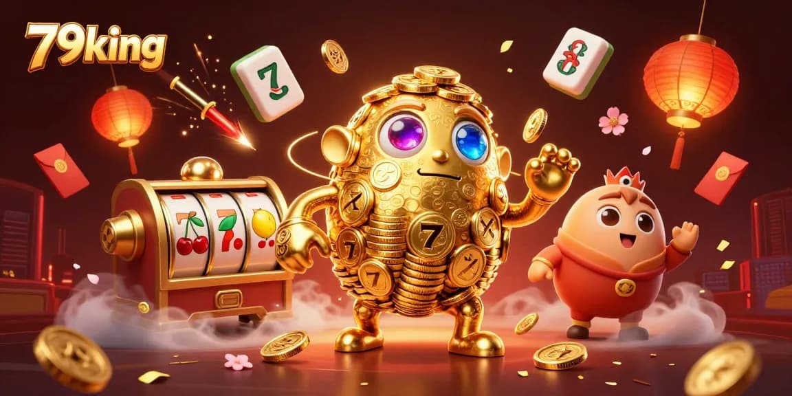 Spin the reels with 79king's 3D cartoon golden golem and vibrant game elements.