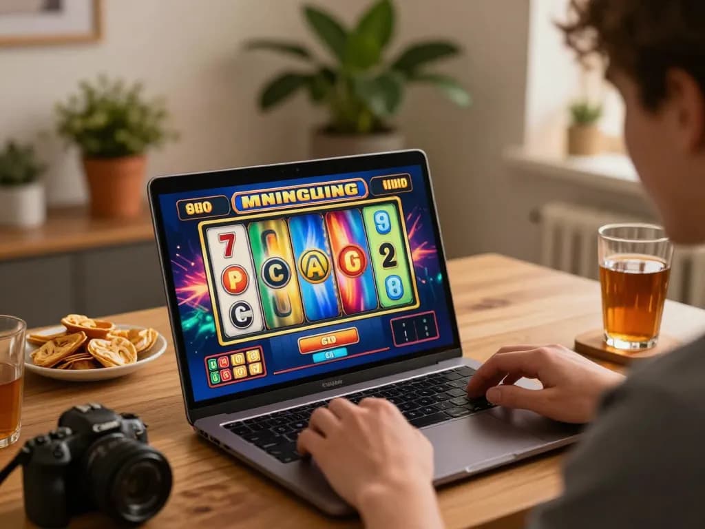 Engaging in an exciting online slot game with alexis77’s colorful reels and cozy ambiance