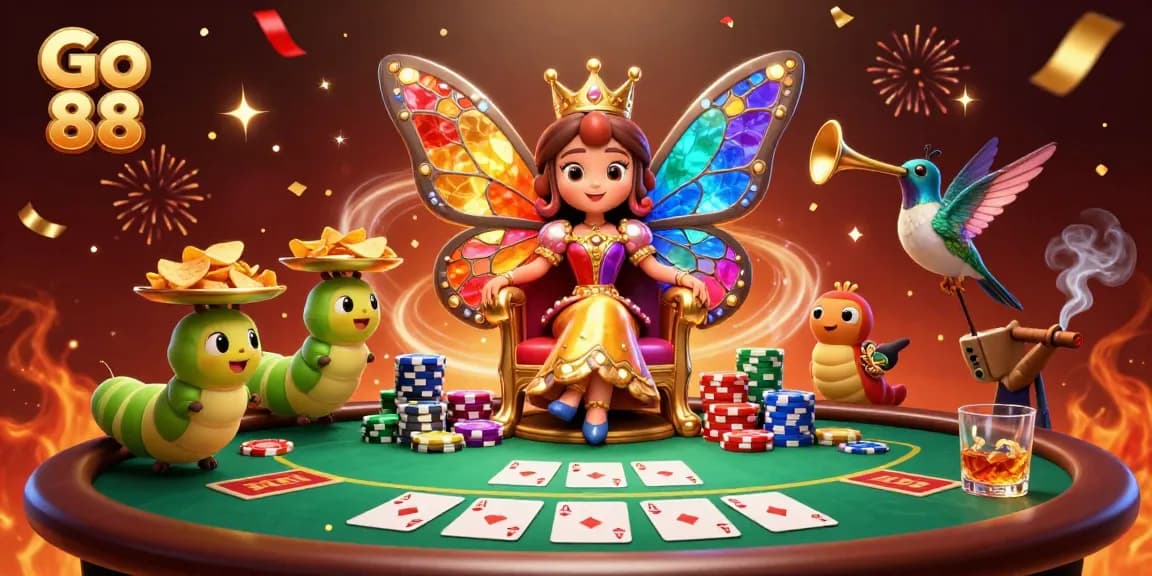 Experience vibrant gameplay action with Go 88's captivating casino elements in this dynamic scene.