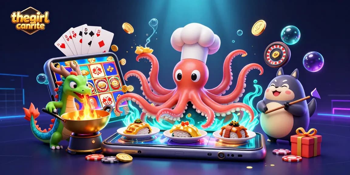 Spin and win big with thegirlcanwrite’s dynamic casino scene featuring colorful slot games and winning elements.
