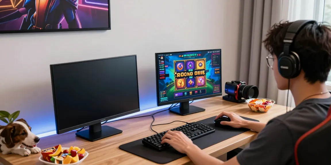 Player enjoying a thrilling slot88 game on a smartphone in a vibrant gaming environment.