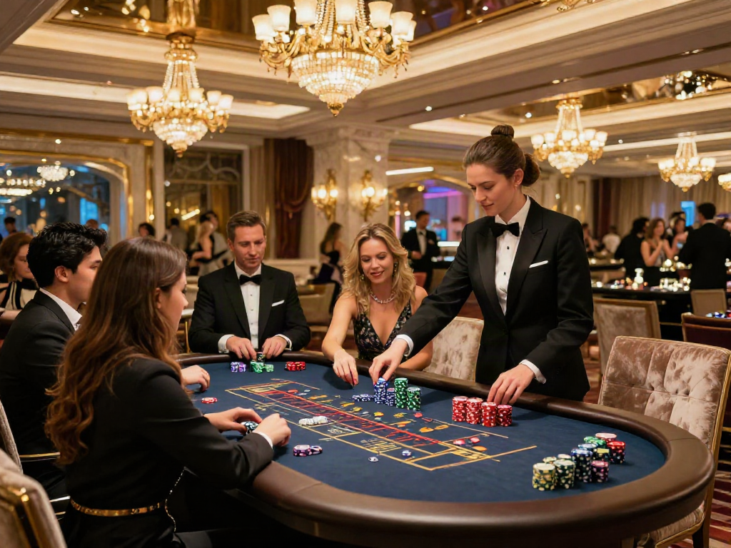 Pengalaman bermain casino luxury12 dengan pemain di meja roulette mewah
