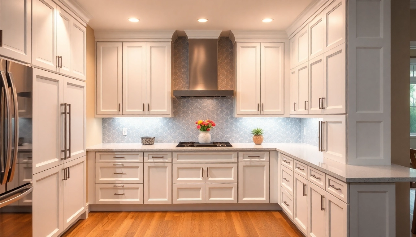 Transform your space with Cabinet Refacing Saint Petersburg FL, featuring beautifully finished kitchen cabinets.