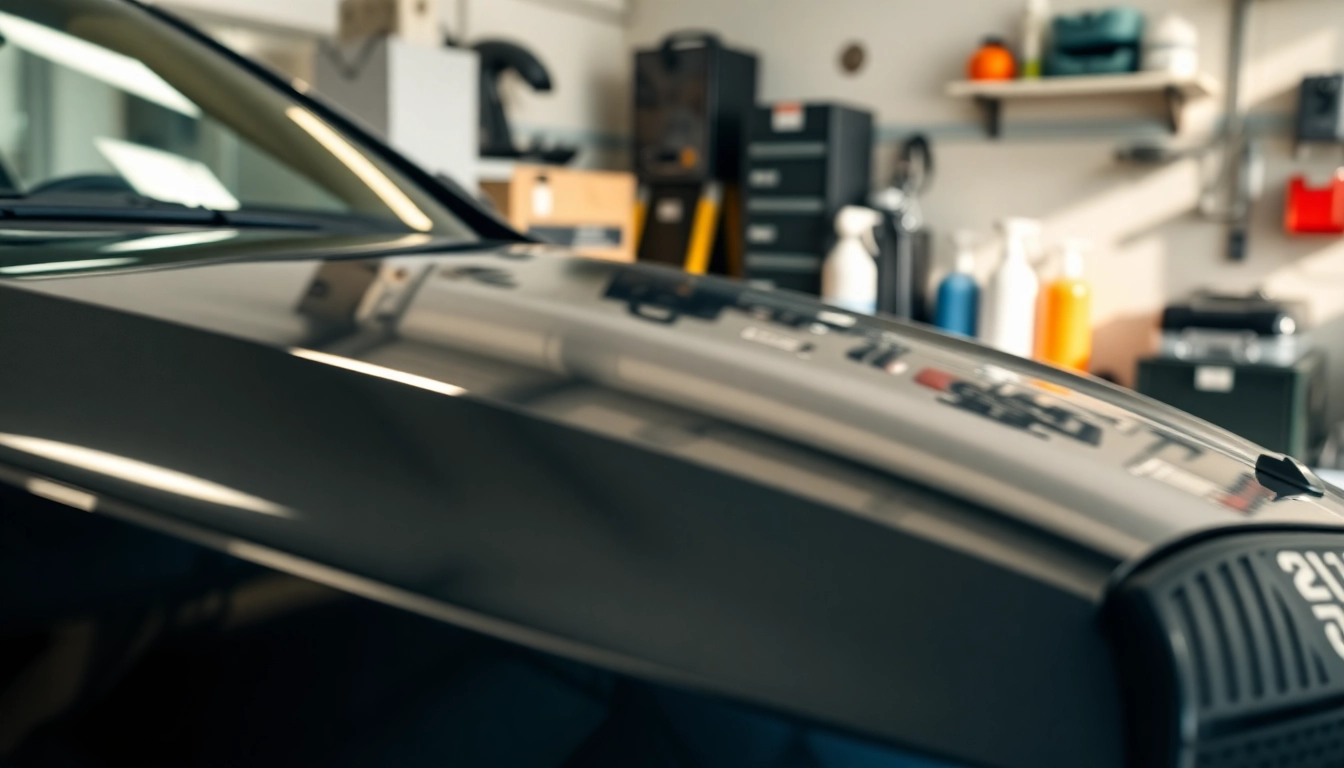 Achieve a complete car detail with professional tools in a pristine garage setting.