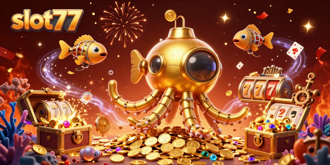 Mainkan slot77 dengan petualangan seru di lautan koin emas dan simbol keberuntungan.