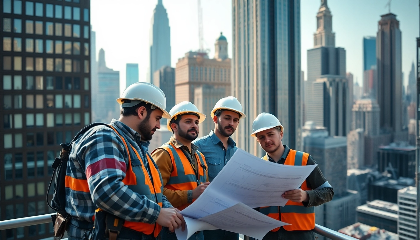 New York City General Contractor team working on an urban construction site.