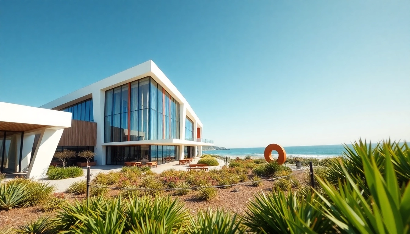 Showcase the stunning architecture of Orleans Cape with natural surroundings and modern design.