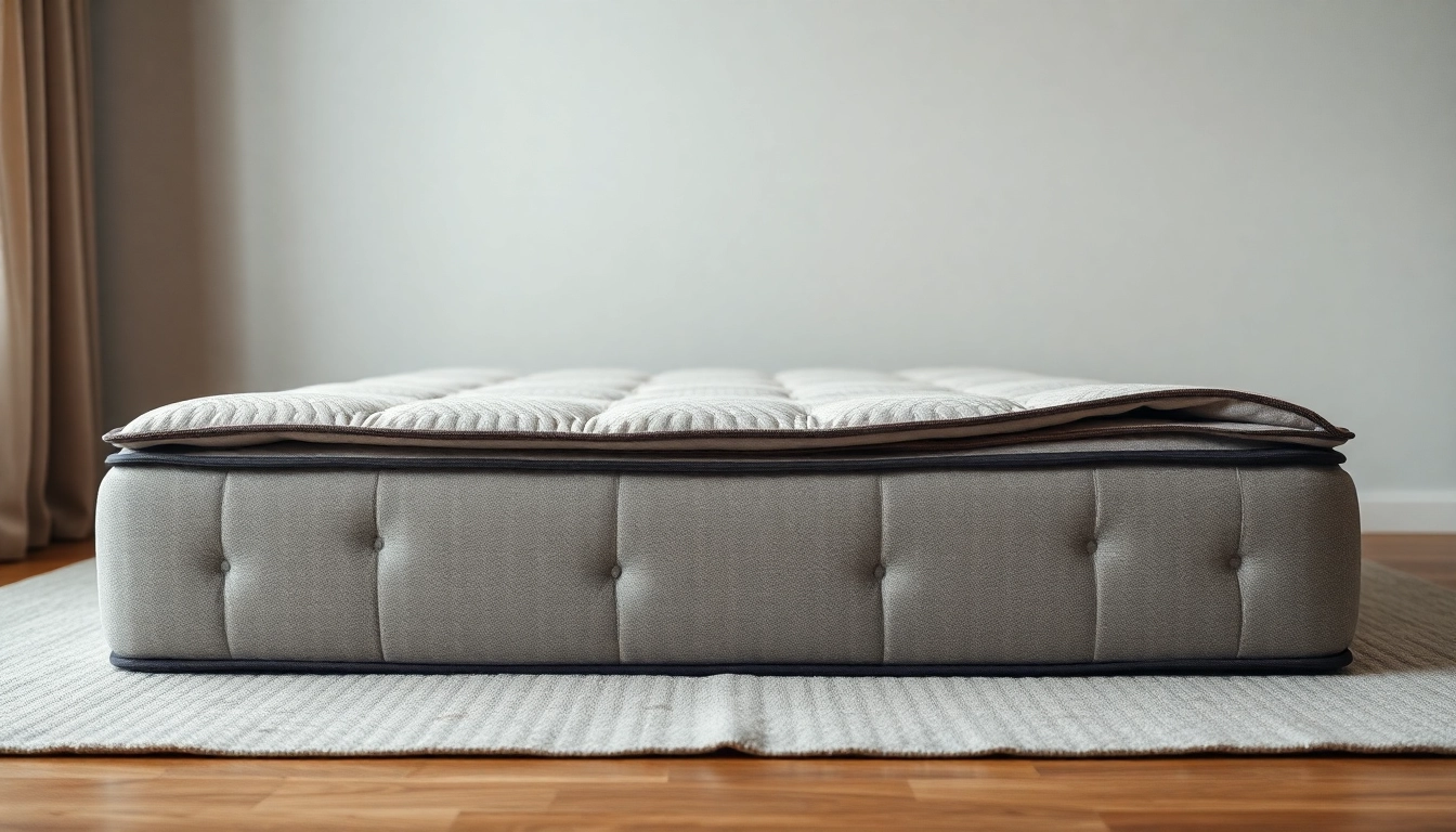 Materassi di alta qualità in esposizione, evidenziando comfort e design elegante per il sonno perfetto.