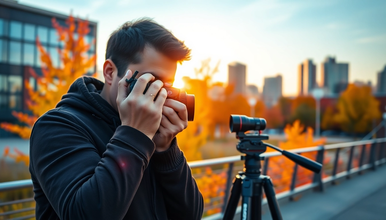 Showcasing a professional photography company edmonton in a vibrant urban setting