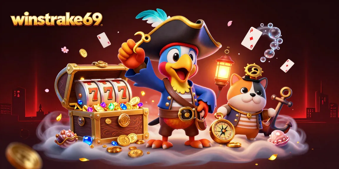 Experience exhilarating wins with winstrike69 in a vibrant 3D casino scene full of action.