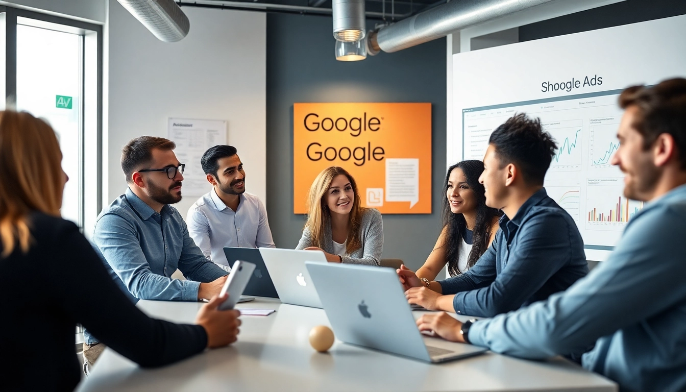 Enhance marketing with Google Ads Edmonton strategies discussed by diverse team.