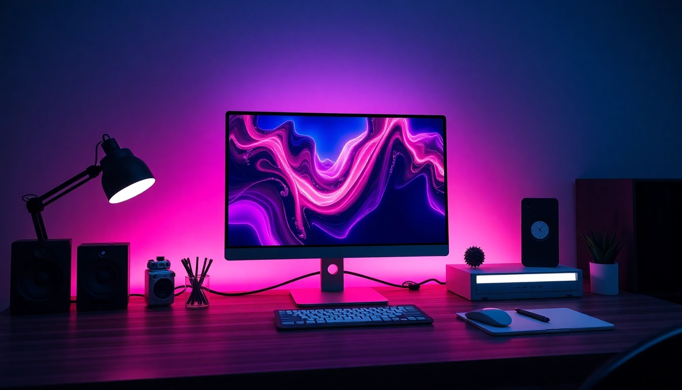 AI NSFW image generation tool in a modern workspace setting, showcasing creative digital art.