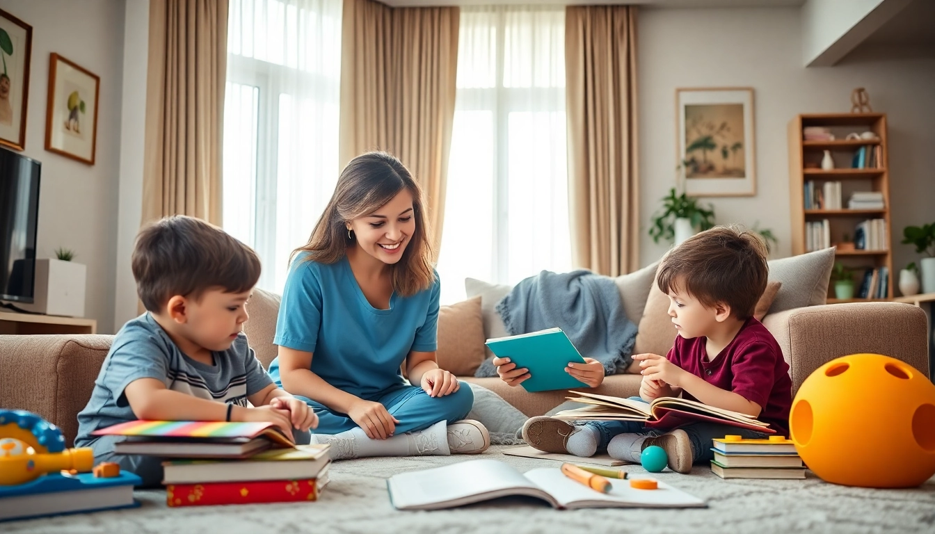 Understanding Nanny visa cost Dubai through a caring interaction between nanny and children.