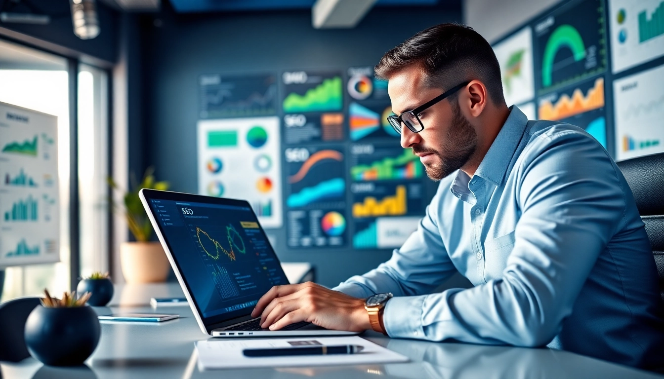 SEO Beratung durch einen Experten bei der Analyse von Strategien im Büro.